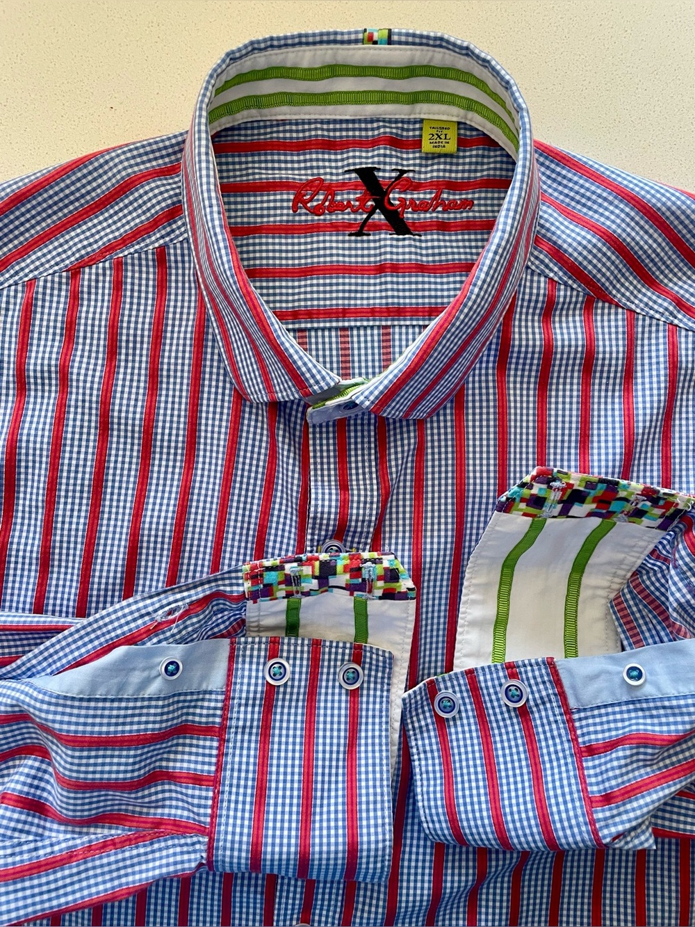 Robert Graham - all cotton striped dress shirt Size 2XL